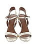 H By Halston 100% Leather Ivory Gold Heels Size 8 1/2 - photo 2