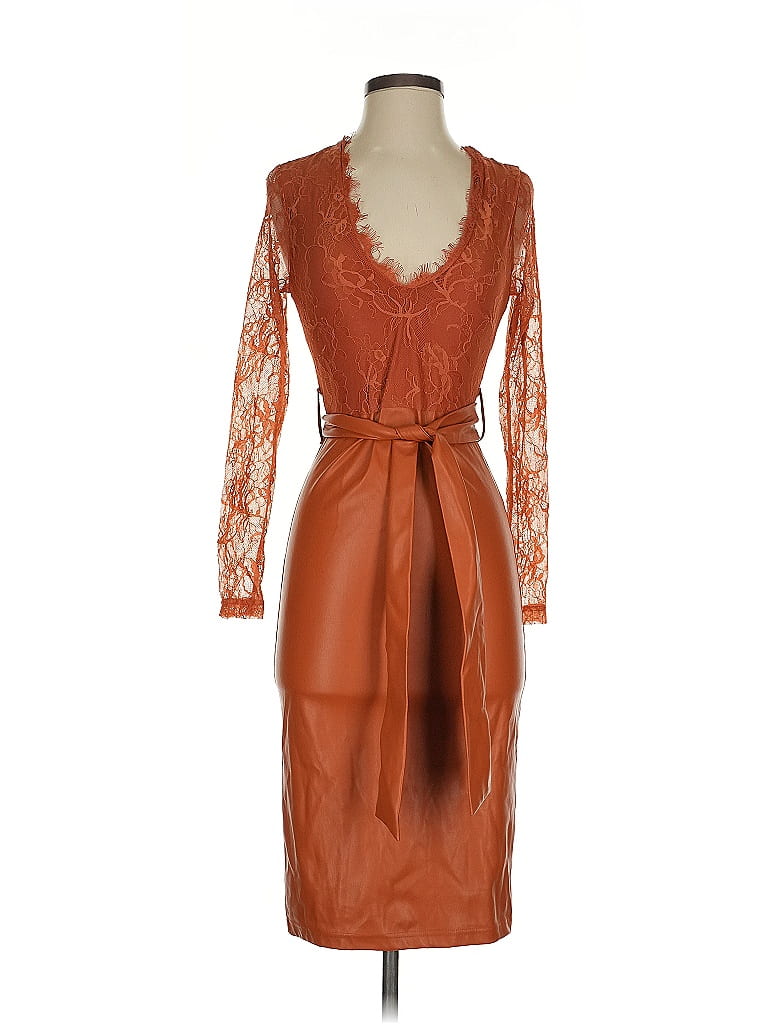 Bebe Orange Cocktail Dress Size XS - photo 1