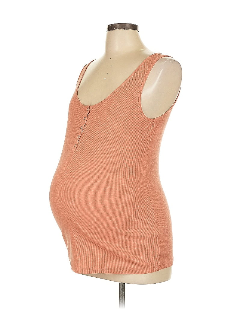 Gap - Maternity Orange Sleeveless Henley Size L - photo 1
