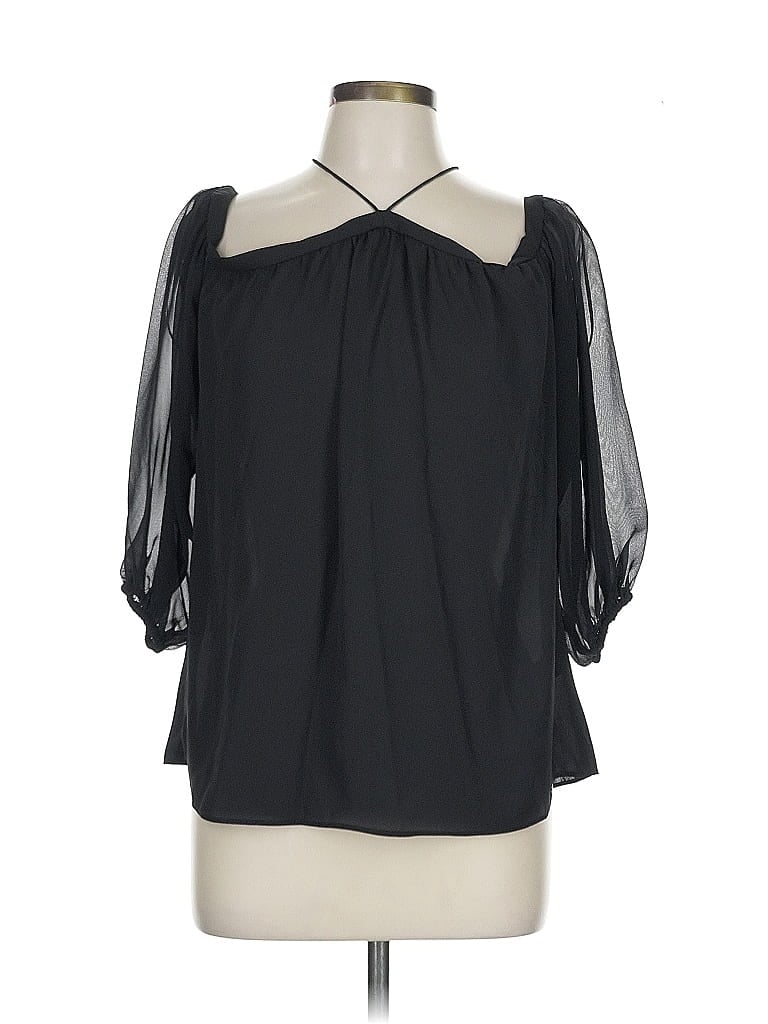 Pre-owned 1.state 3/4 Sleeve Blouse In Black