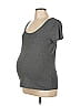 Gap - Maternity 100% Cotton Gray Short Sleeve T-Shirt Size L - photo 1