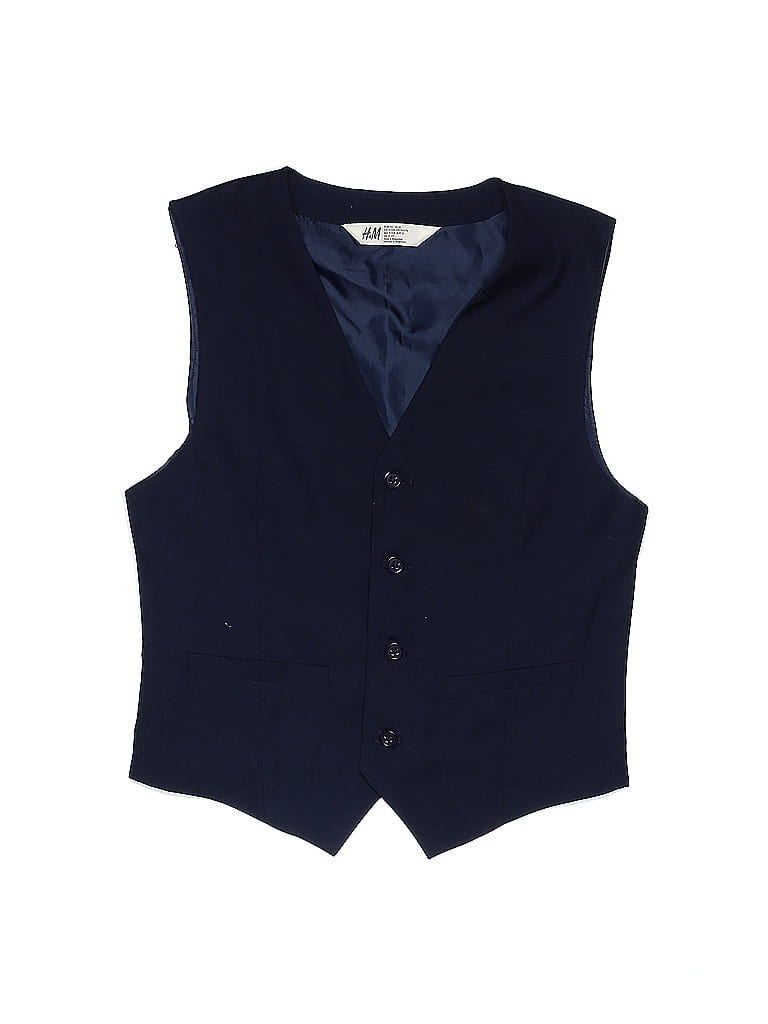 H&M 100% Polyester Blue Tuxedo Vest Size 14 (big kids) - photo 1