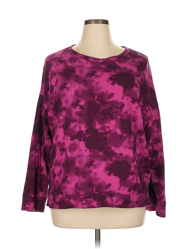 Terra & Sky Tie-dye Purple Pink Pullover Sweater Size 1X - photo 1