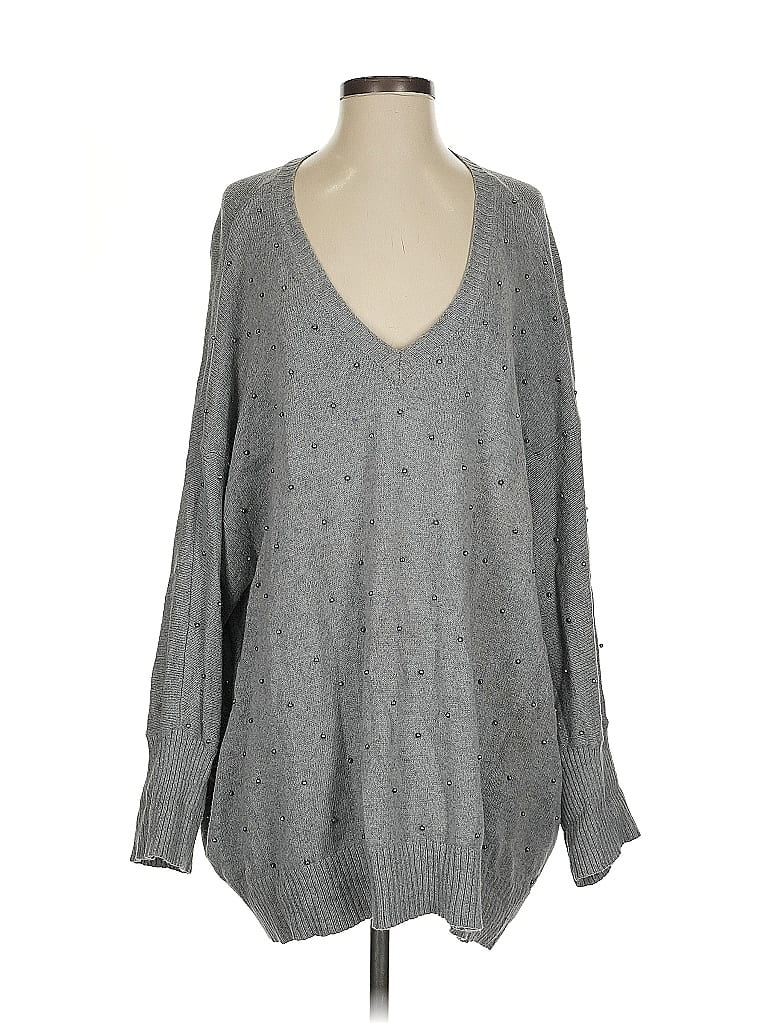 Pre-owned Dkny Jeans Pullover Sweater In Gray