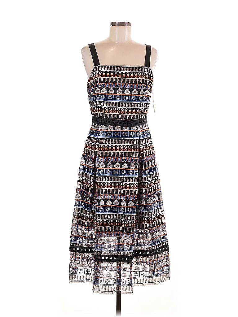 Antonio Melani 100% Nylon Print Blue Casual Dress Size 6 - photo 1