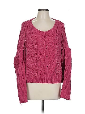 Woven Heart Pullover Sweater (view 1)