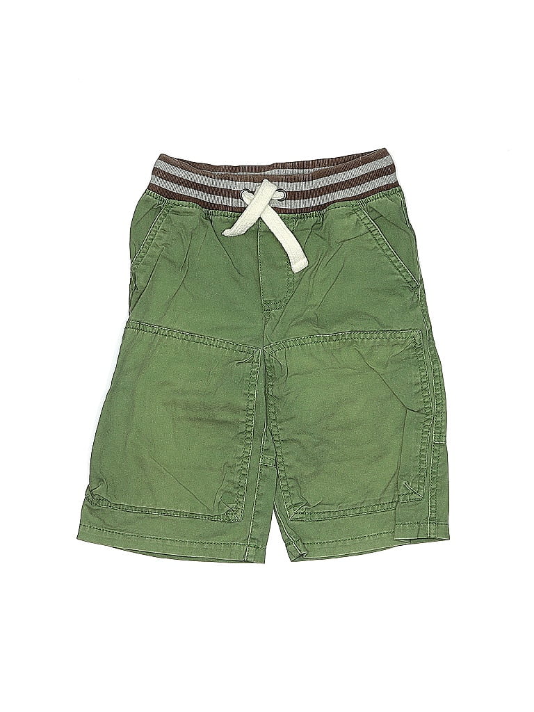 Mini Boden 100% Cotton Solid Green Cargo Shorts Size 5 (big kids) - photo 1
