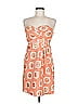 Tibi Print Orange Cocktail Dress Size 6 - photo 1