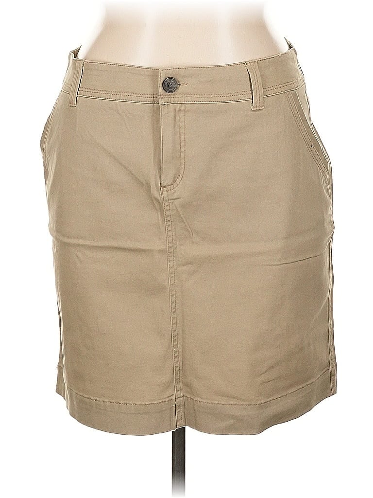 SONOMA life + style Solid Tan Casual Skirt Size 16 - photo 1