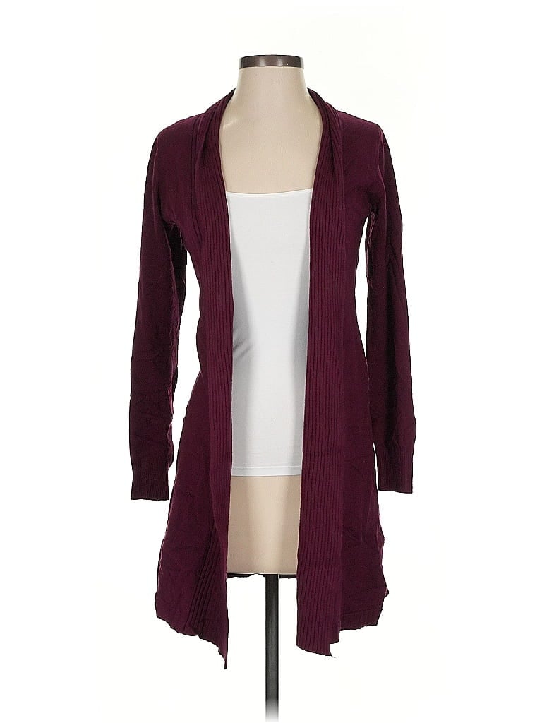 Click to view more detailed imagery on our partner's website Pre-owned Evolution By Cyrus Cardigan Sweater In Burgundy