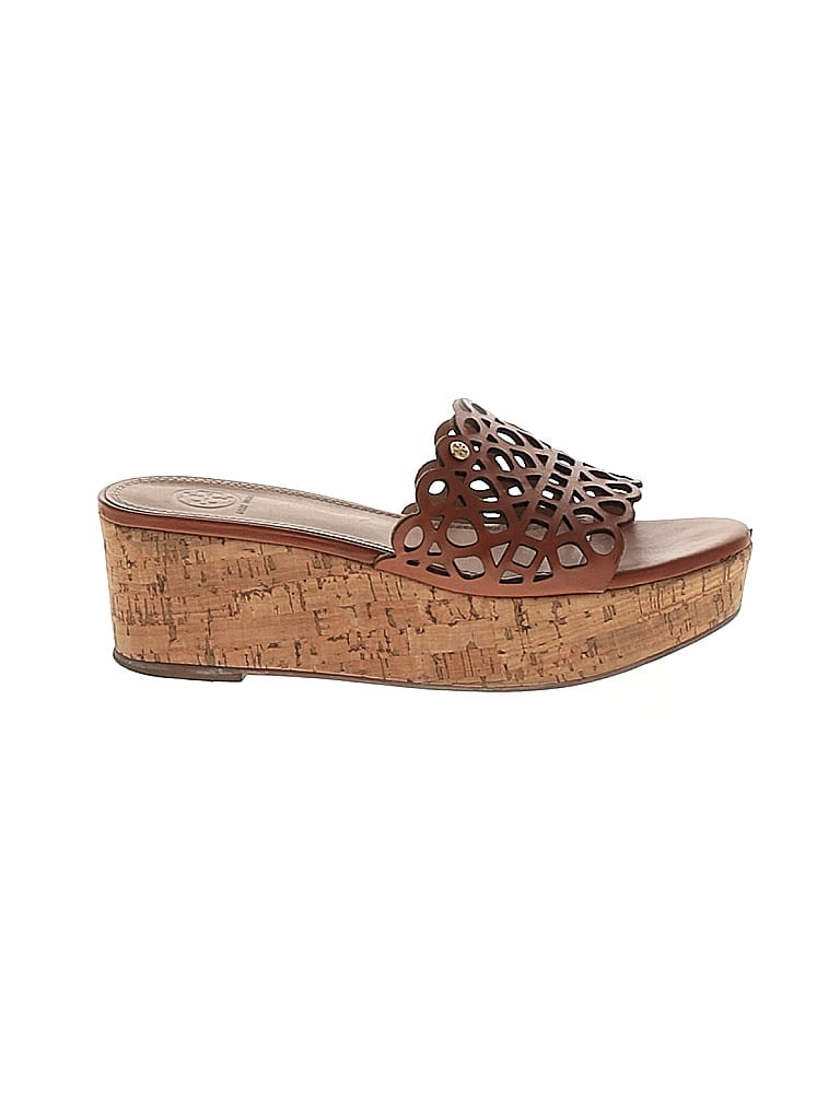 Tory Burch 100% Leather Brown Mule/Clog Size 7 1/2 - photo 1