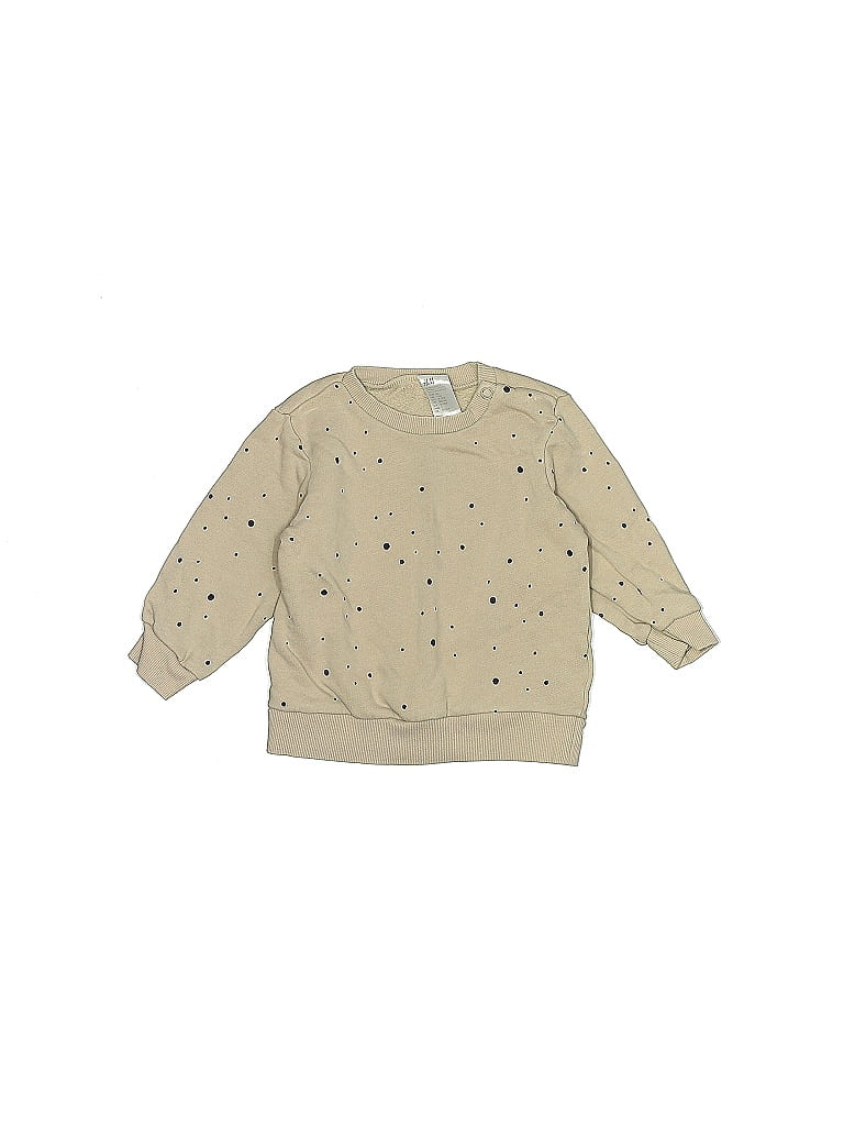 H&M 100% Cotton Stars Tan Pullover Sweater 9-12 MO / 12 MO - photo 1