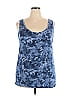 Terra & Sky 100% Recycled Polyester Blue Tank Top Size 2X - photo 1