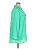 Cj Banks Color Block Teal 3/4 Sleeve Button-Down Shirt Size 2X - photo 4