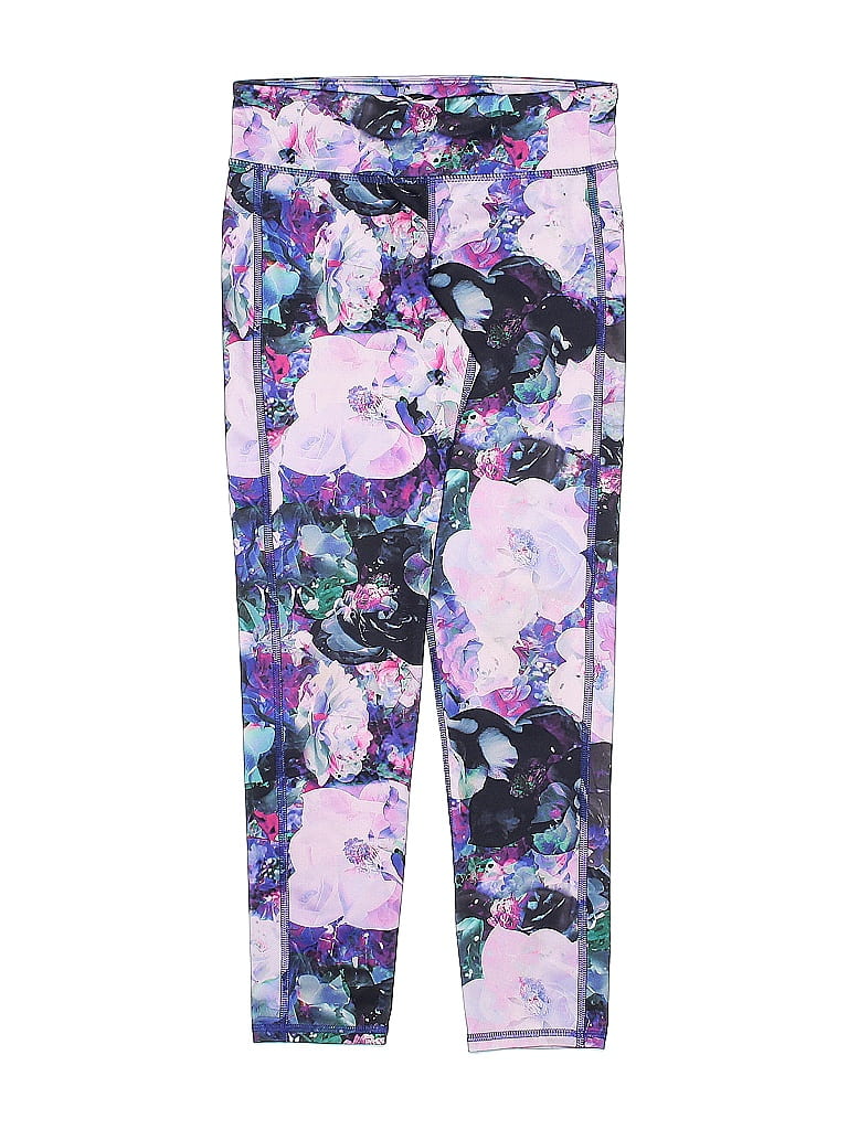 Active by Old Navy Floral Purple Active Pants Size 8 (big kids) - photo 1