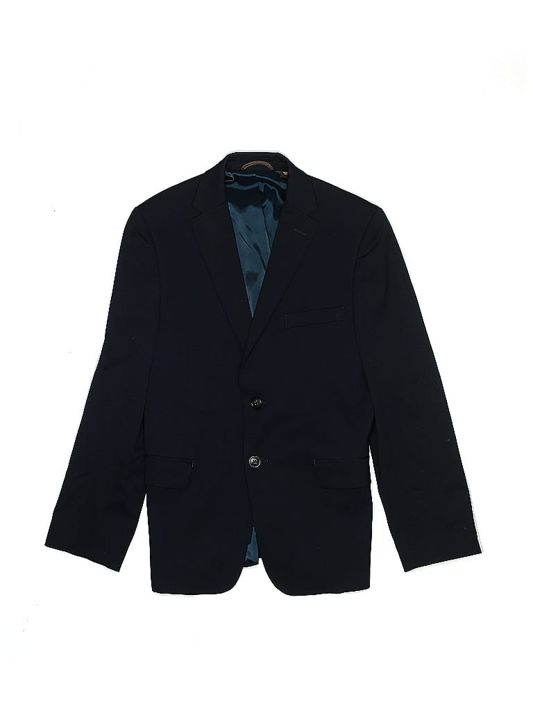 Michael Kors Solid Blue Wool Blazer Size 16 (big kids) - photo 1