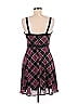 Hot Topic 100% Polyester Plaid Burgundy Cocktail Dress Size M - photo 2