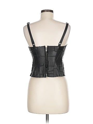Understated Leather Sleeveless Top (view 2)
