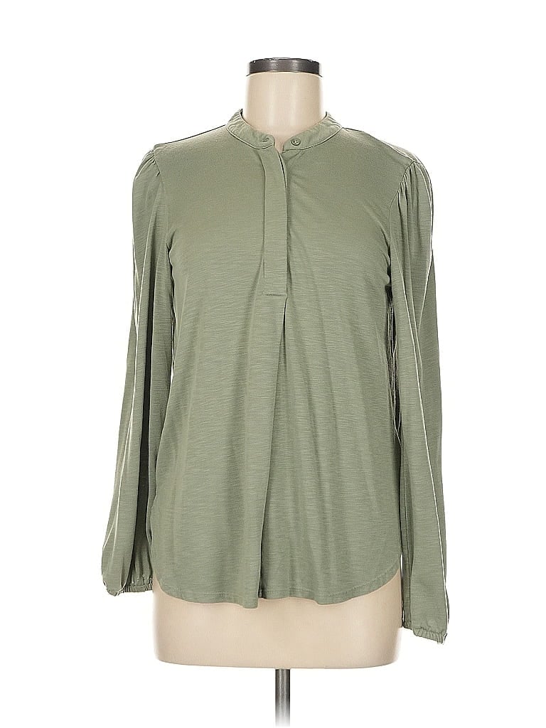 Click to view more detailed imagery on our partner's website Pre-owned M&s Collection Long Sleeve Henley Shirt In Green