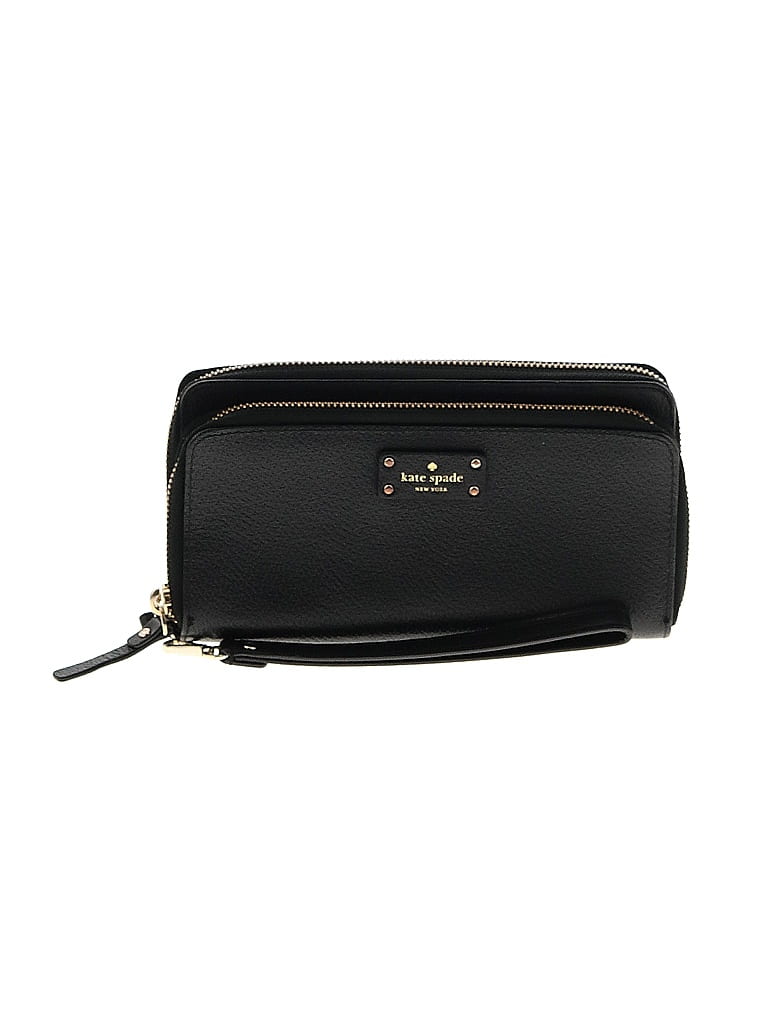 Kate Spade New York 100% Leather Black Leather Wristlet One size - photo 1