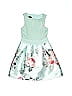 BCX Girl 100% Polyester Floral Teal Dress Size 12 (big kids) - photo 1