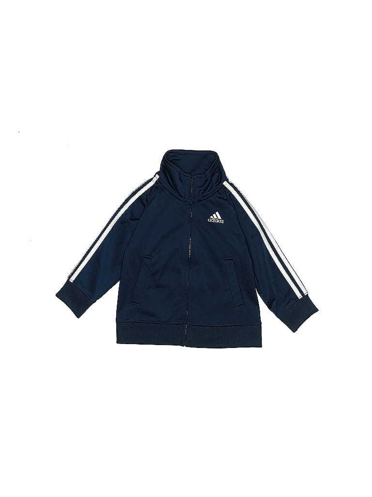 Adidas 100% Polyester Blue Track Jacket 12-18 MO / 18 MO - photo 1