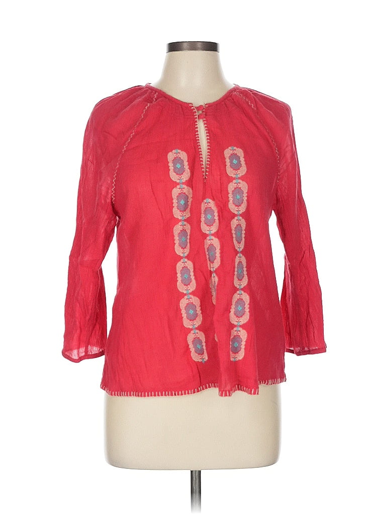 Pre-owned Joie 3/4 Sleeve Blouse In Red