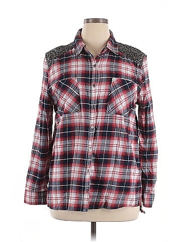 Bethany Mota for Aeropostale Long Sleeve Button-Down Shirt (view 1)