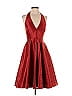 Halston Heritage 100% Polyester Red Cocktail Dress Size 2 - photo 1