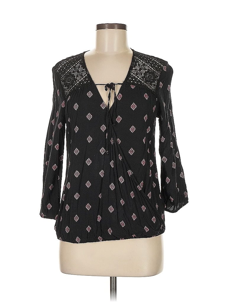 EXPRESS Pre-owned 3/4 Sleeve Blouse In Black