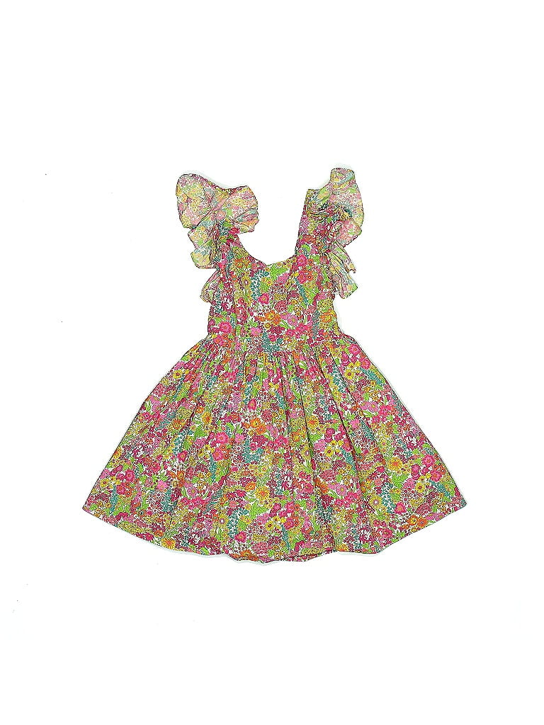 Jacadi Paisley Green Pink Dress Size 4 - photo 1