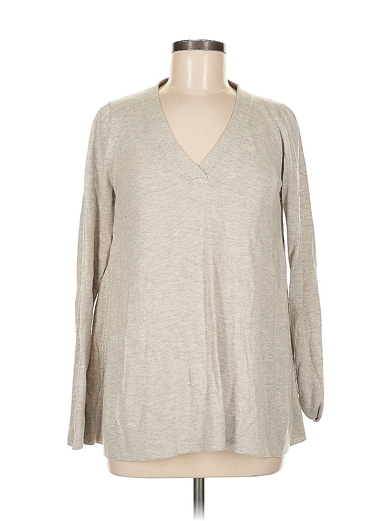 Pre-owned Ann Taylor Loft Pullover Sweater In Gray