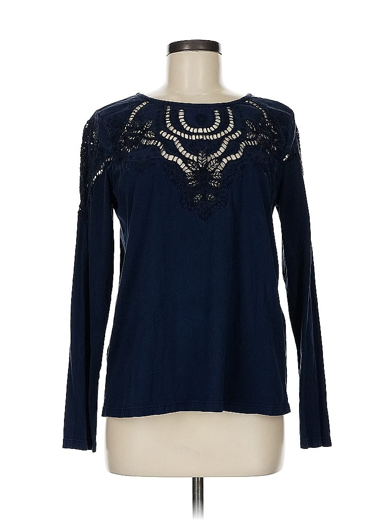 Sundance 100% Cotton Blue Long Sleeve Top Size M - photo 1