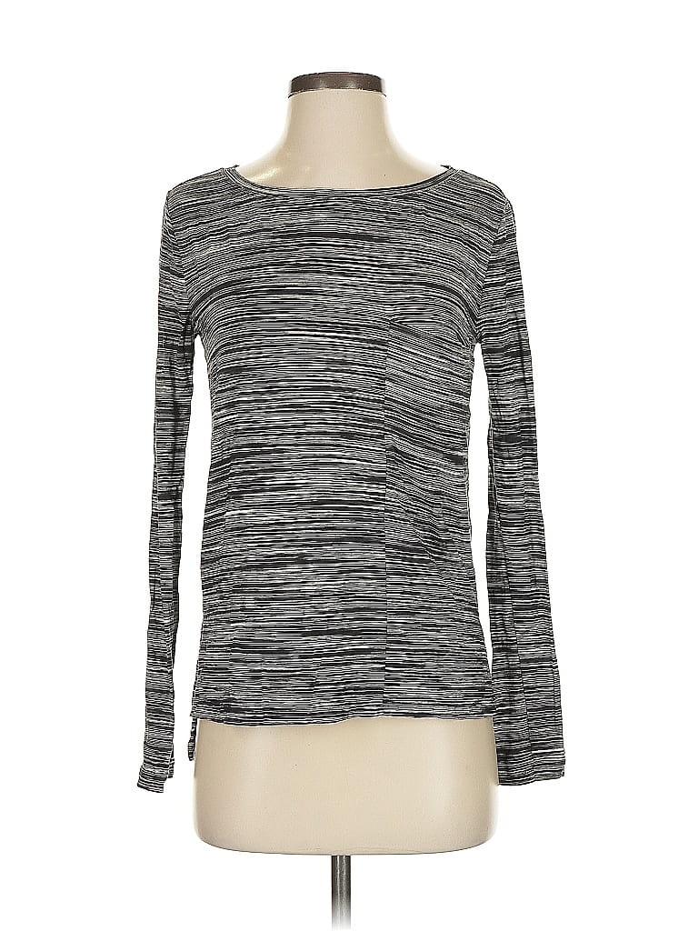 Pre-owned Bcbgmaxazria Long Sleeve T-shirt In Gray