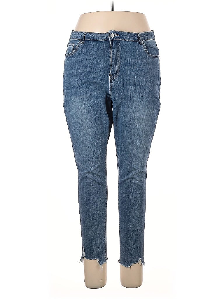 Pre-owned Shein Curve Jeans In Blue