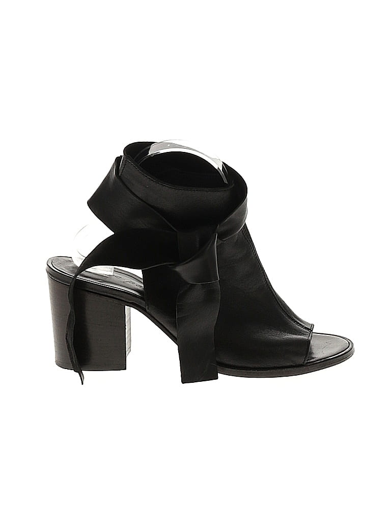 Free People 100% Leather Black Heels Size EU 40 - photo 1