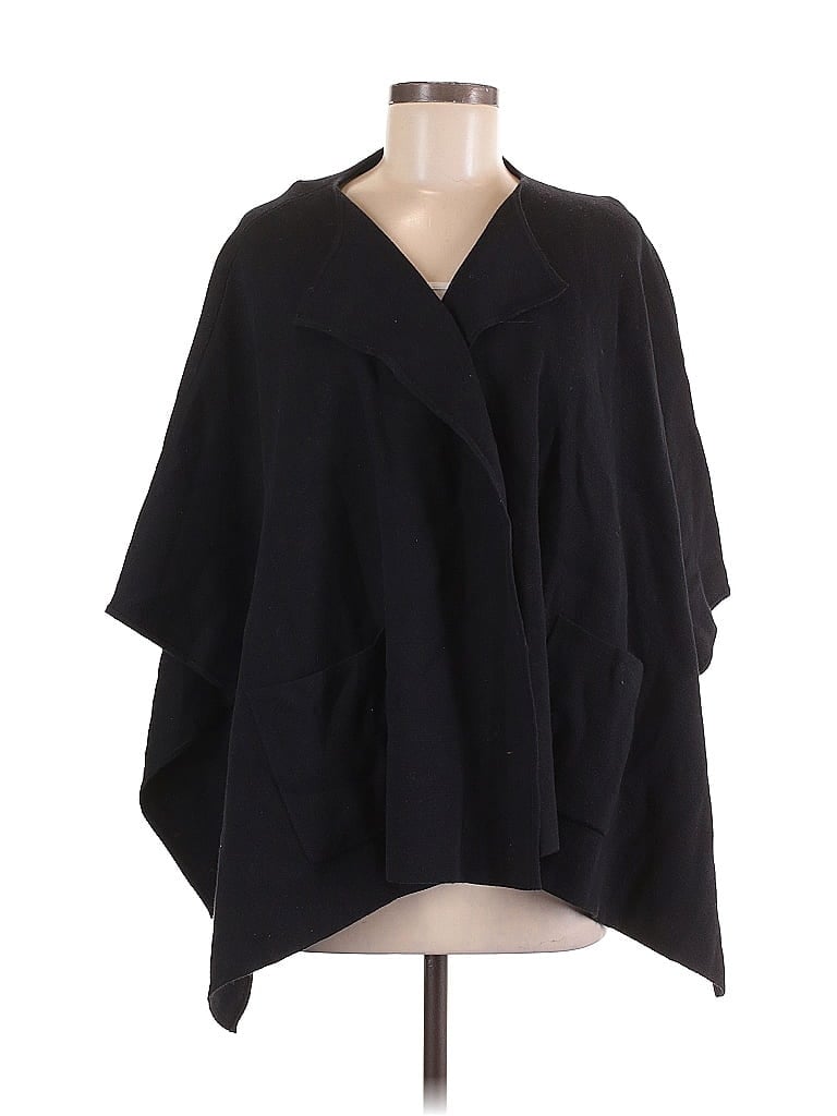 Pre-owned J.crew Factory Store Poncho In Black
