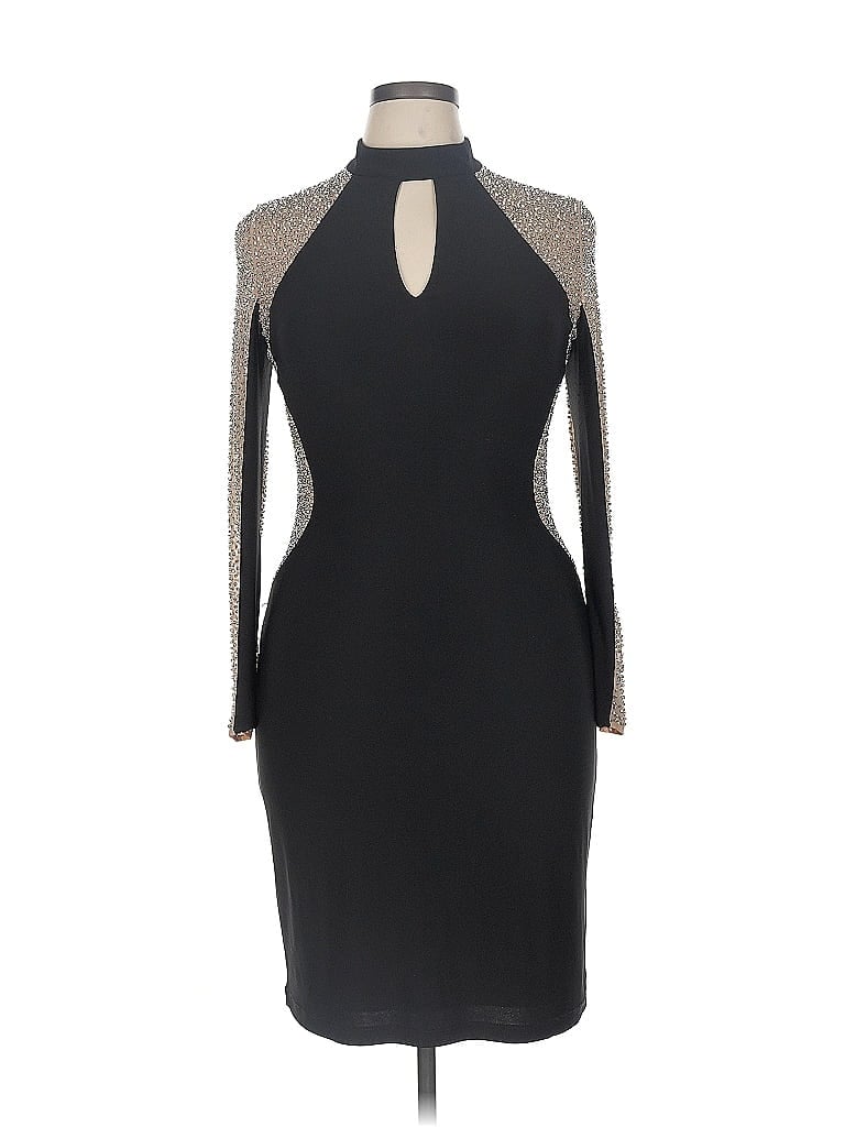 Xscape Black Cocktail Dress Size 14 - photo 1