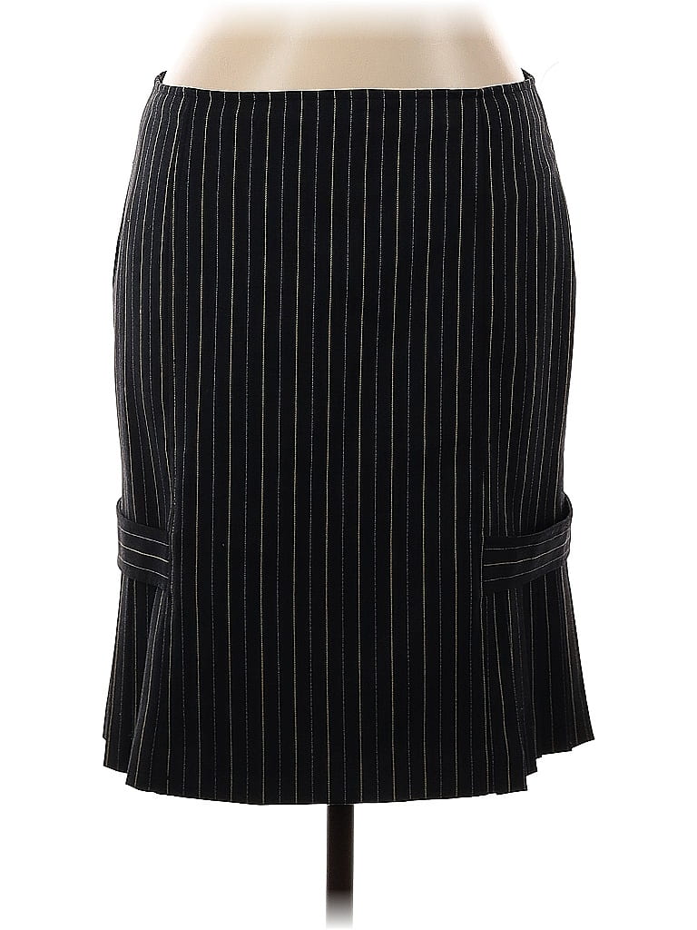 David Meister Stripes Black Formal Skirt Size 10 - photo 1