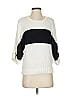Worth New York 100% Cotton Color Block White Pullover Sweater Size S - photo 1