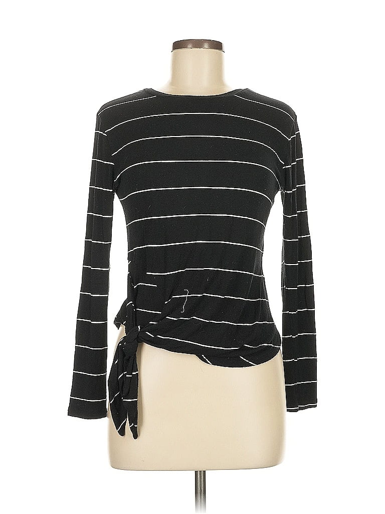 Click to view more detailed imagery on our partner's website Pre-owned Elan Long Sleeve Top Black Boatneck Tops