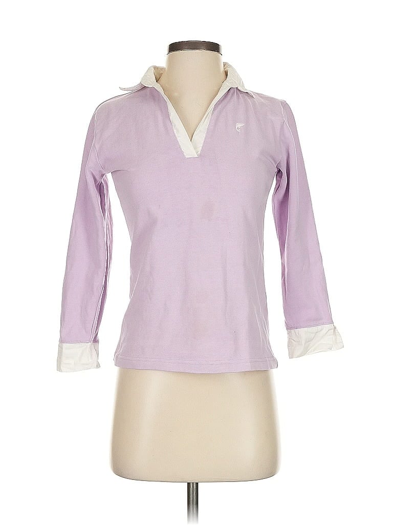 Pre-owned Lee Valley Long Sleeve Polo Shirt In Purple