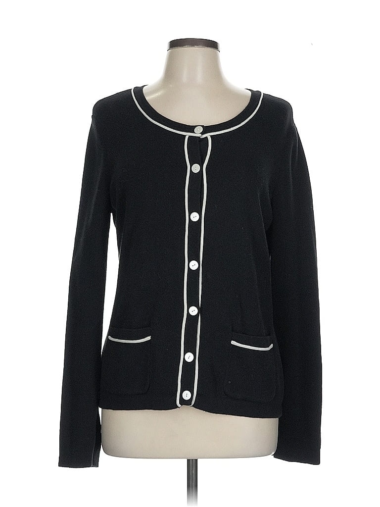 Ann Taylor Factory 100% Cotton Black Cardigan Size L - photo 1