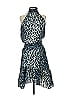 A.L.C. 100% Silk Animal Print Blue Cocktail Dress Size 4 - photo 1