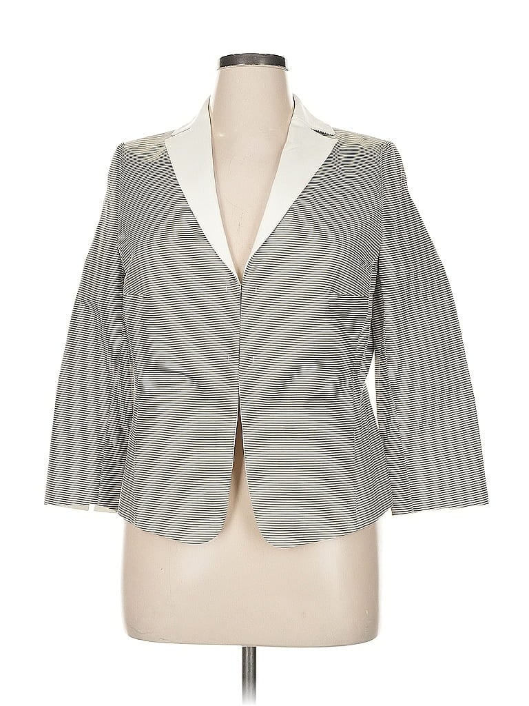 Akris Punto 100% Baumwolle Gray Blazer Size 14 - photo 1