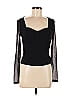 New York & Company Black Long Sleeve Top Size M - photo 1