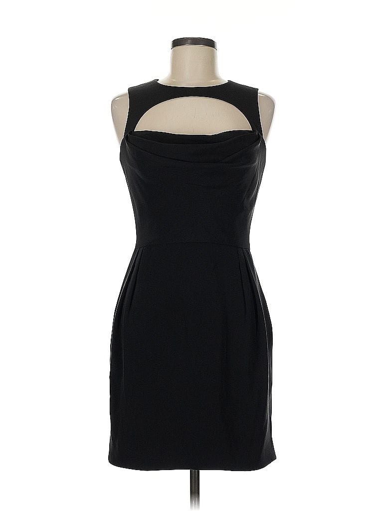 Cushnie Et Ochs 100% Silk Solid Black Cocktail Dress Size 6 - photo 1
