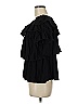 A.Z.I Jeans 100% Rayon Black Short Sleeve Blouse Size M - photo 5
