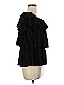 A.Z.I Jeans 100% Rayon Black Short Sleeve Blouse Size M - photo 4