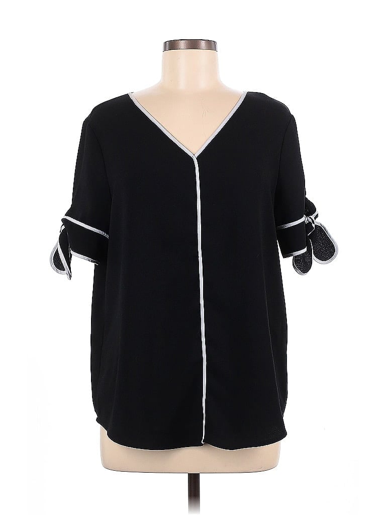 Pre-owned Marc New York Andrew Marc 3/4 Sleeve Blouse In Black